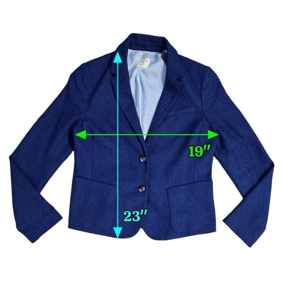 GAP Academy Blazer Royal Blue Diagonal Stripe Pockets Academia Career Preppy - Picture 3 of 12